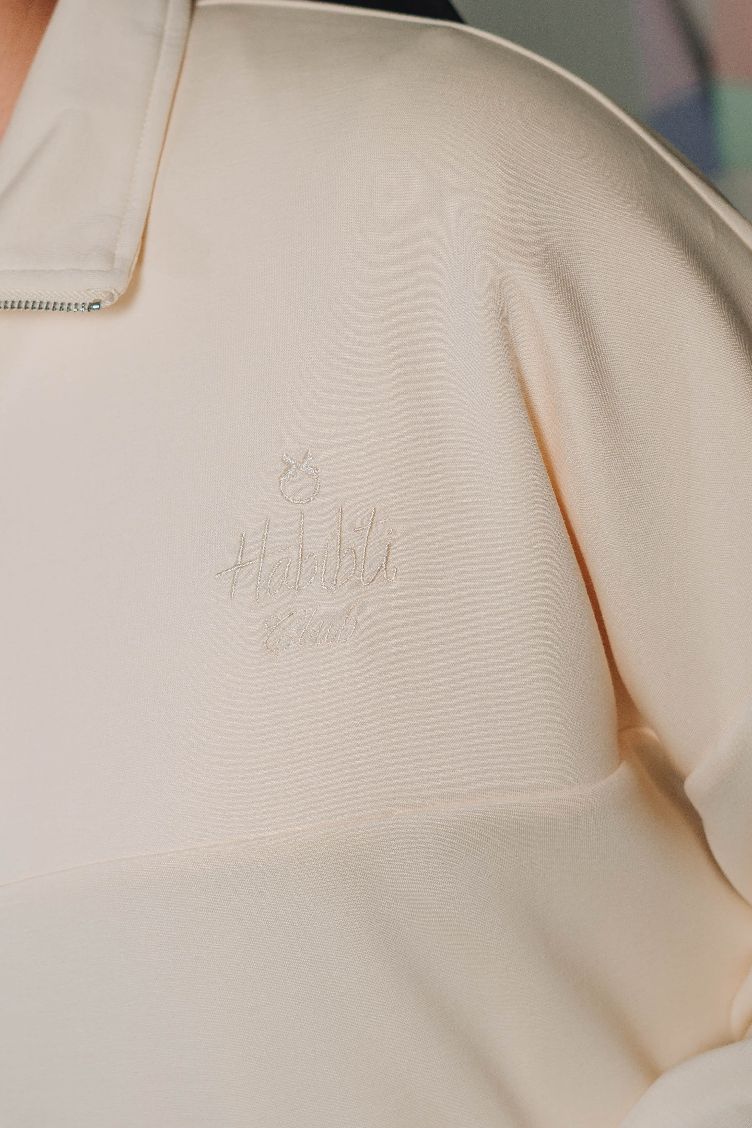 Habibti Quarter Zip Jacket in Grey