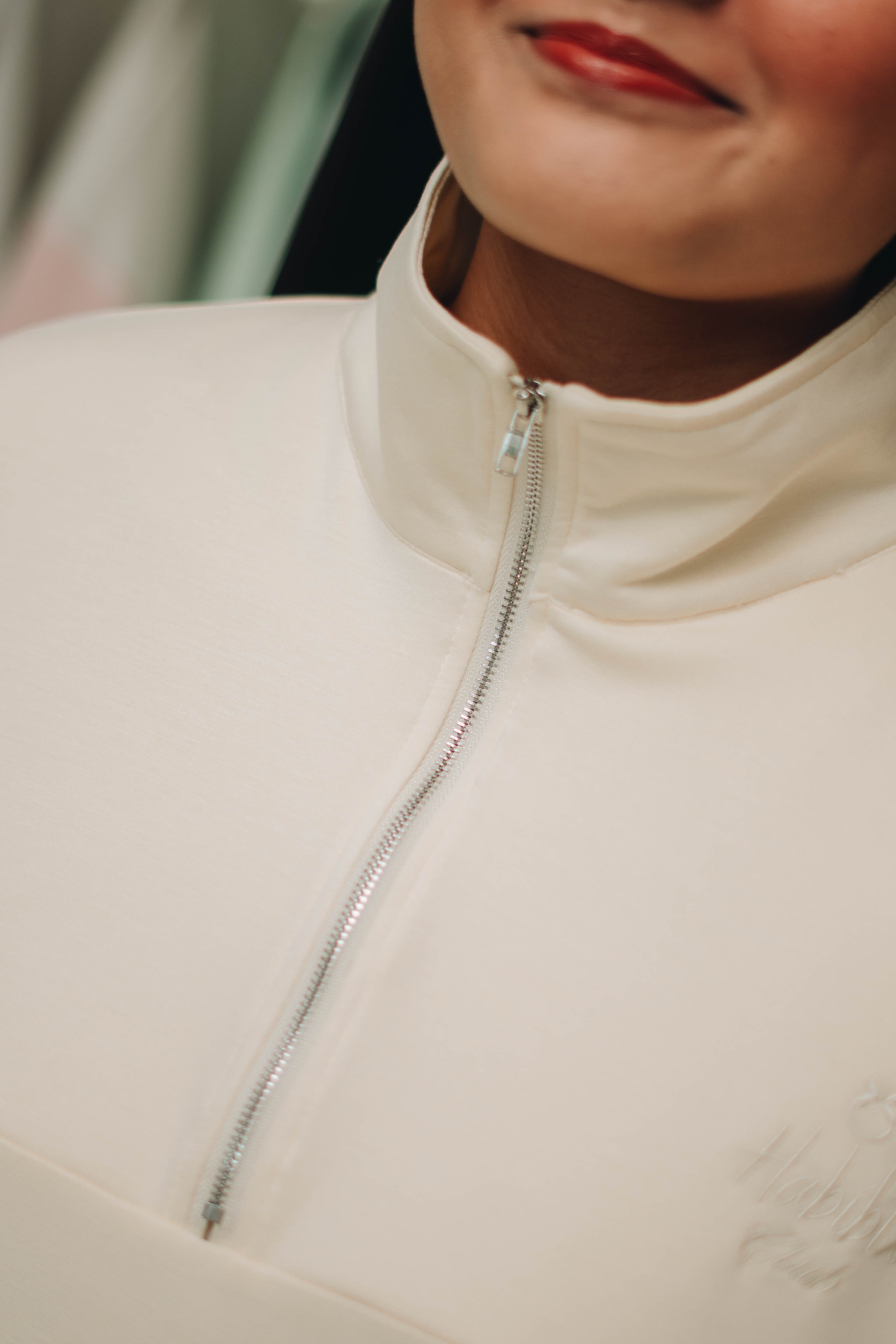 Habibti Quarter Zip Jacket in Grey